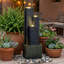 Fontaine d'extérieur moderne autoportante avec lumières à DEL pour décoration de jardin et de patio