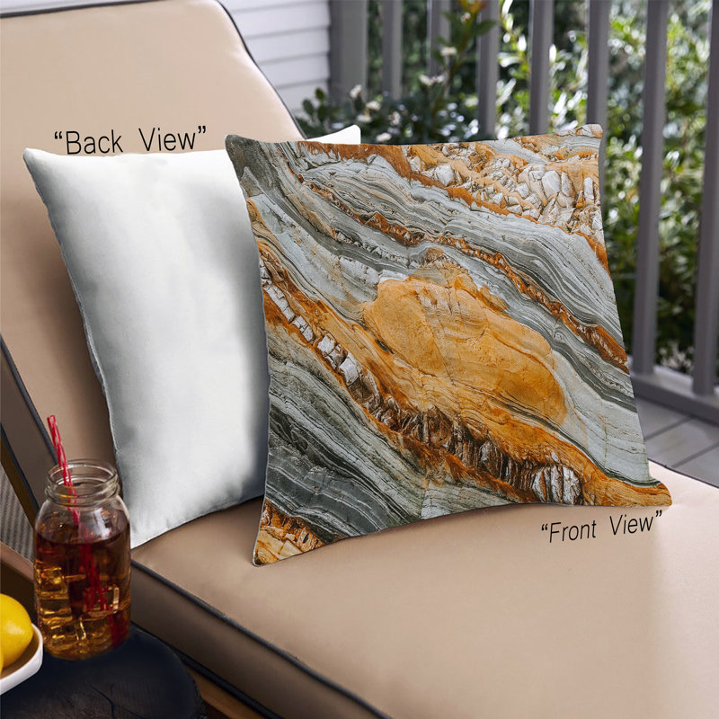 Abstract Throw Pillow, Synthetic