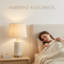 Stylish 72cm Ceramic Table Lamp with Minimalist Textured Base and Soft Fabric Shade, Enhances Any Living Room or Bedroom