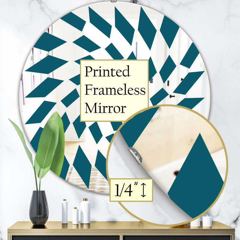 Miroir mural triangulaire, H 31,5 po x l po