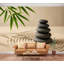 Papier peint adhésif peler et coller zen Garden Stacked Black Stones-668300644
