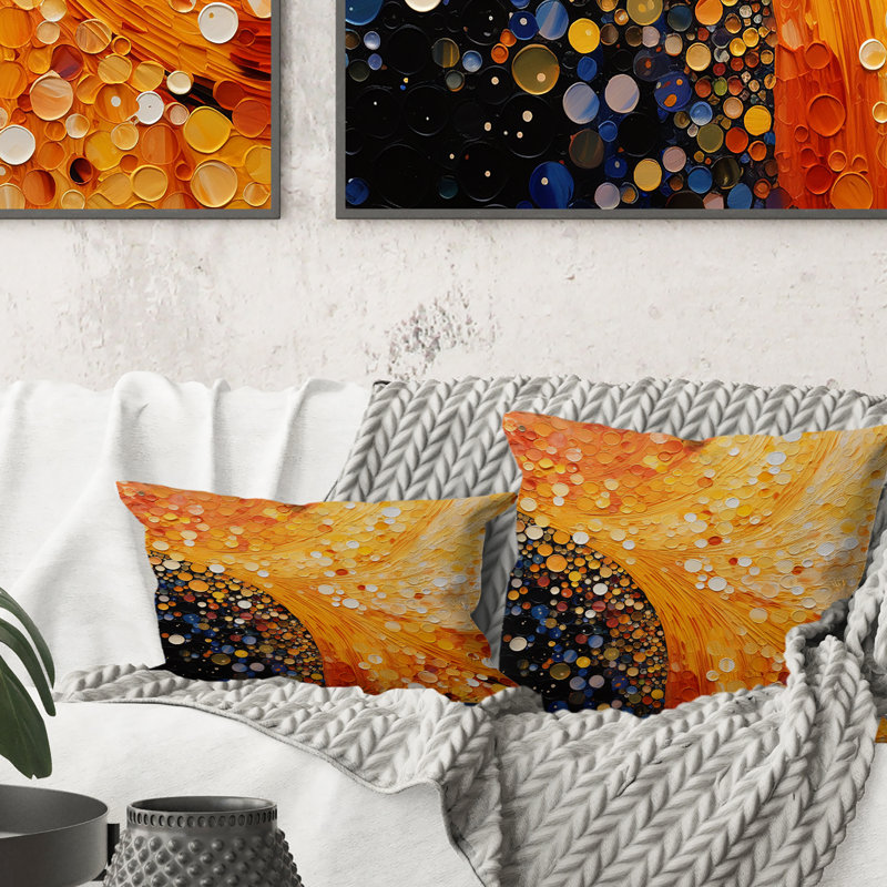 Coussin Fiery Fusion IV - Abstract Collages
