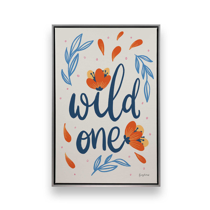 «Wild Petals», reproduction sur toile, Cadre flottant en chrome poli, H 12,75 po x l 8,75 po x P 1,75 po