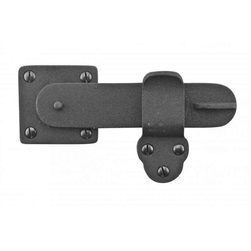 Loquet de porte de grange en fer forgé noir avec vis