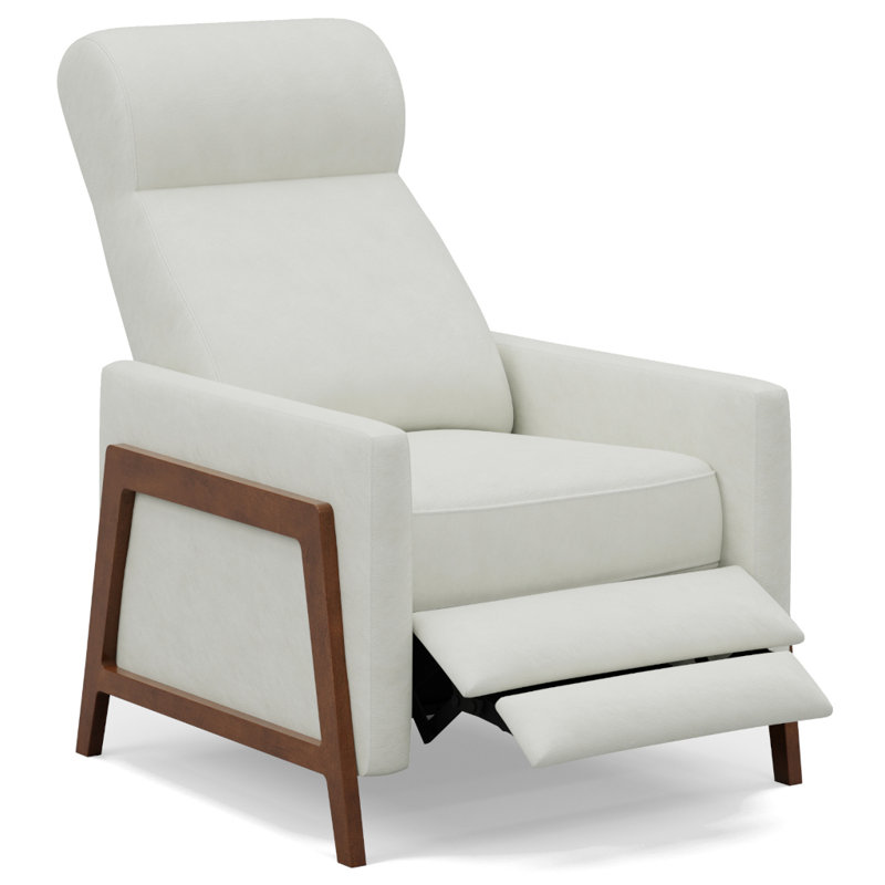 Lathan Recliner, Pearl Leather Match