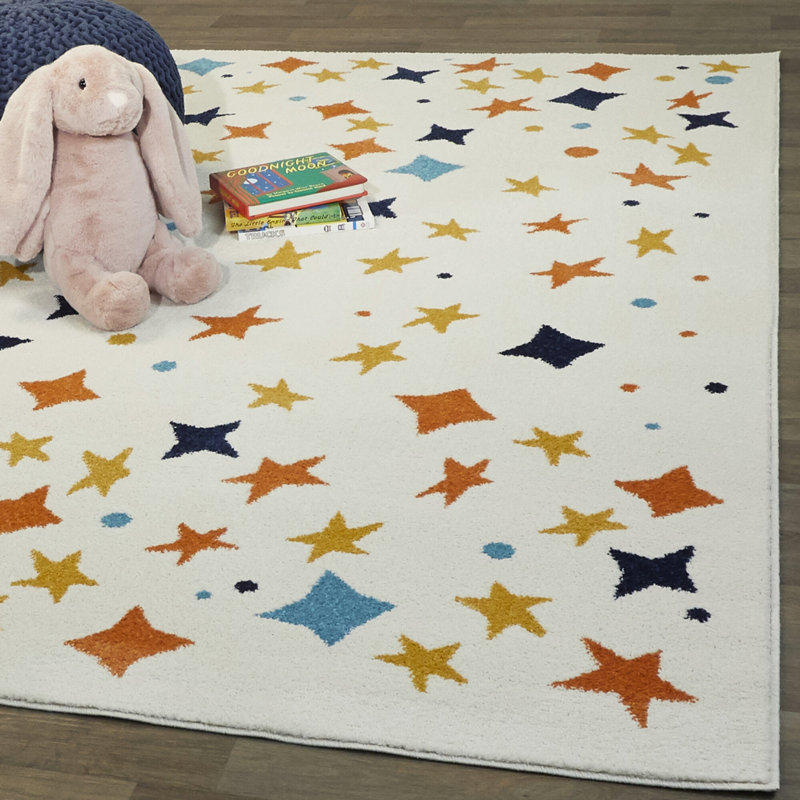 Ariadna Rectangle Geometric Polypropylene Plastic Rug, Rectangle 5'3" x 7'