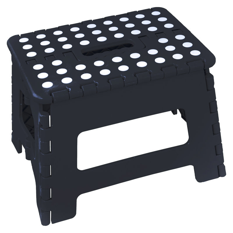 Oilton 1 - Step Plastic Lightweight Folding Step Stool