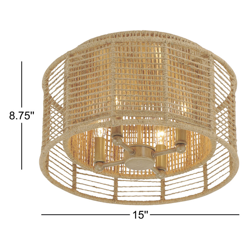 Jayna 4 Light Burnished Silver Ceiling Mount