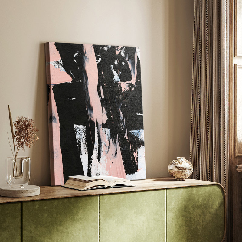 Black & Blush I - Gallery Cavas sur mesure, 27" H x 18" W