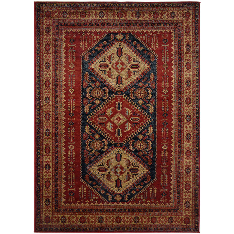 Tapis brun Freda Tribal, Rectangle 5 pi 3 po x 7 pi 3 po