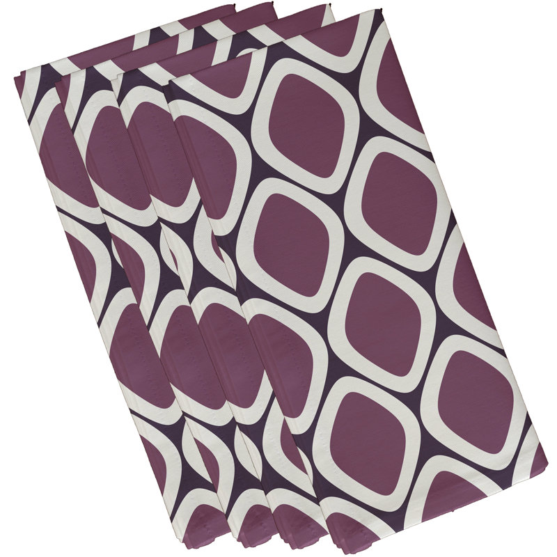 Ensemble de serviettes 4 pièces Massey, L 18 po x L 18 po, Mauve