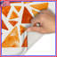 Orange Triangle Shapes Bath Mat-1448404968