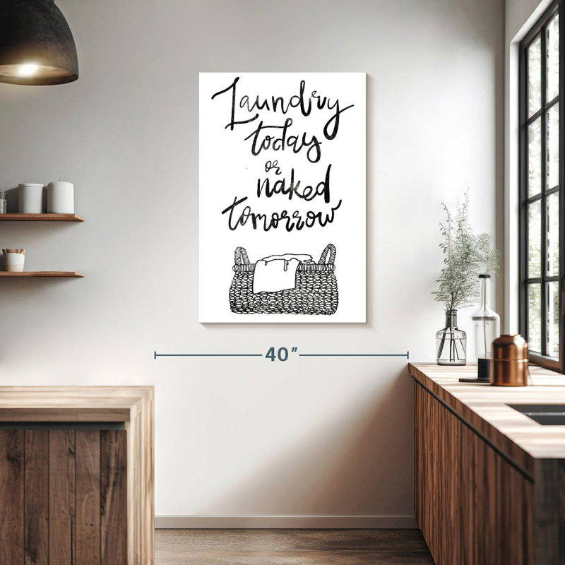 Tergel Laundry Today Typography, 39" H x 26" W