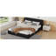 Grand lit plateforme tapissier, noir-129460313