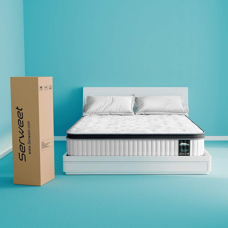 Matelas hybride moyen en mousse viscoélastique 10 pouces, Double