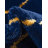 Glam Navy Blue Gold Area Rug-86615381