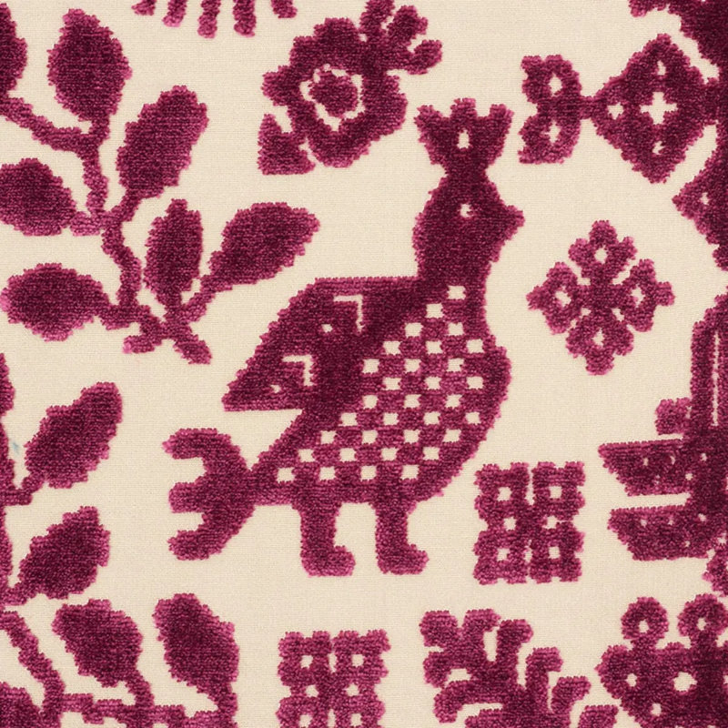 Pavone Fabric, Garnet