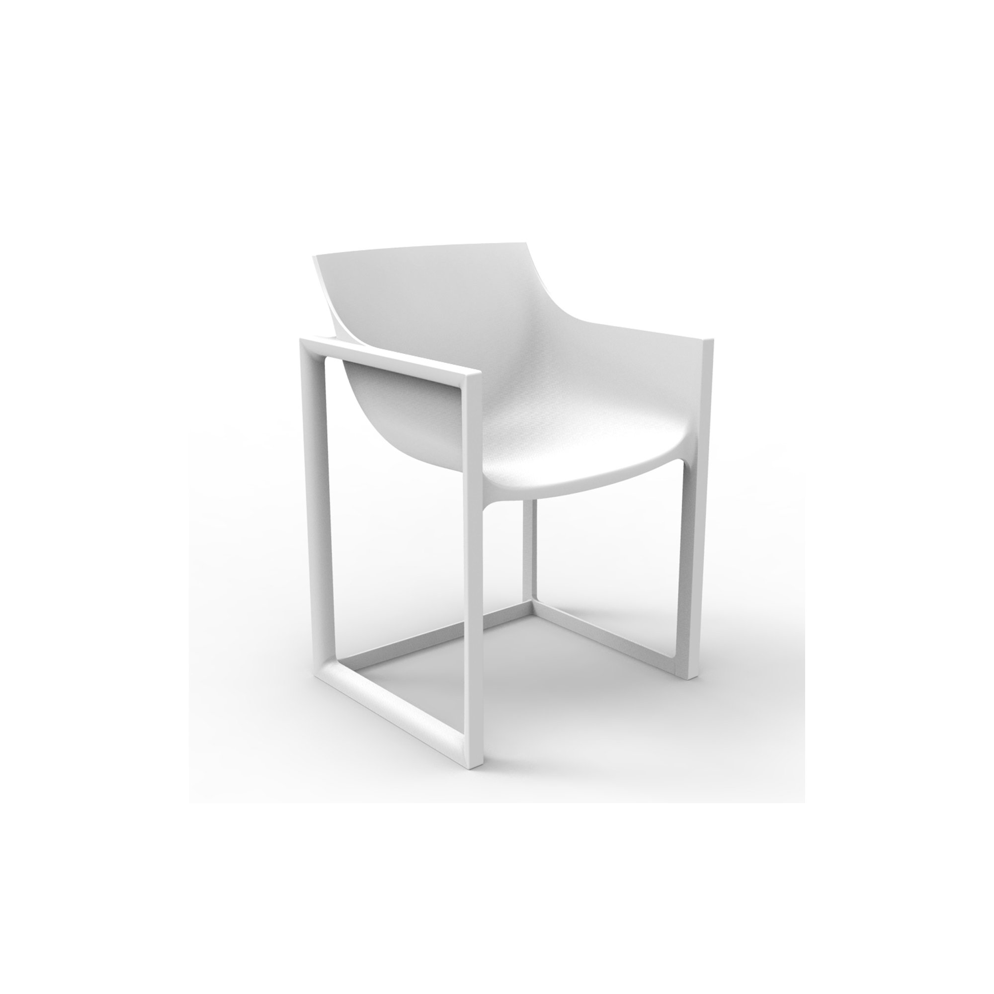 Wall Street Patio Dining Chair, White
