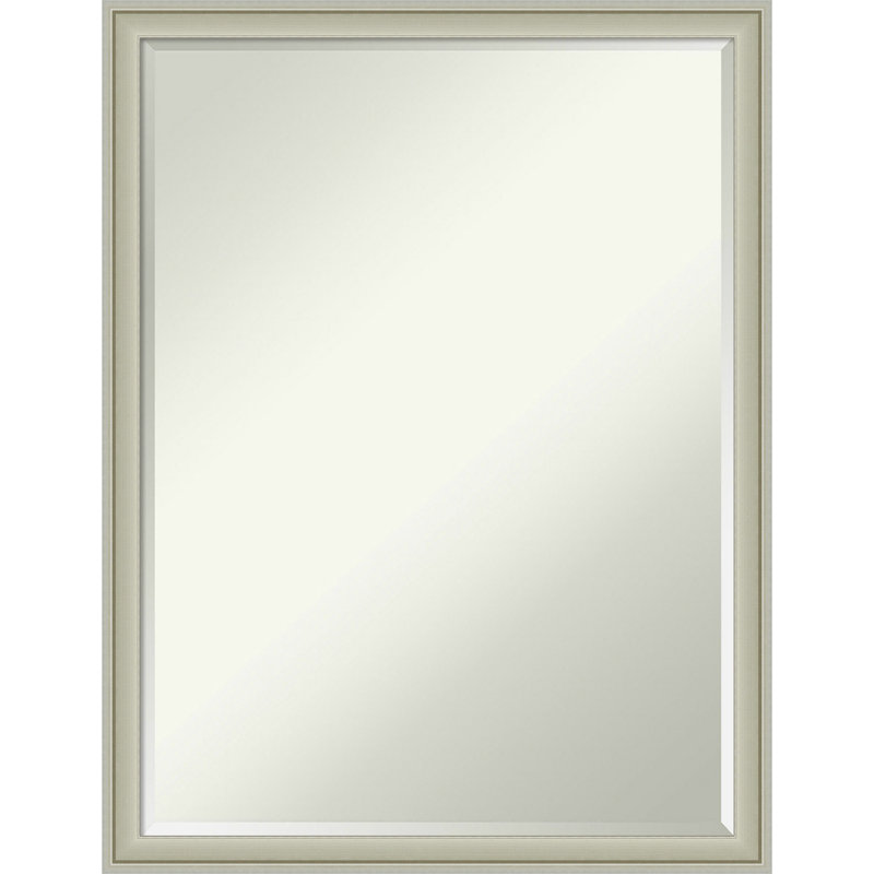 Merrile Rectangle Wall Mirror, 25.75" x 19.75", Silver