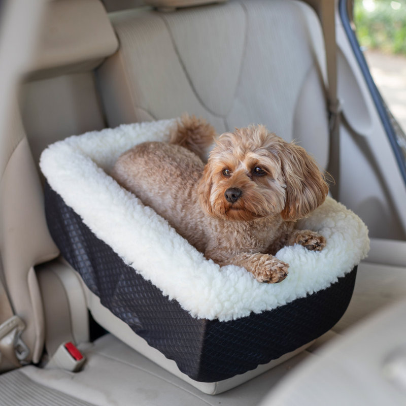 Large Black Soft-Sided Dog Carrier with Sherpa Lining