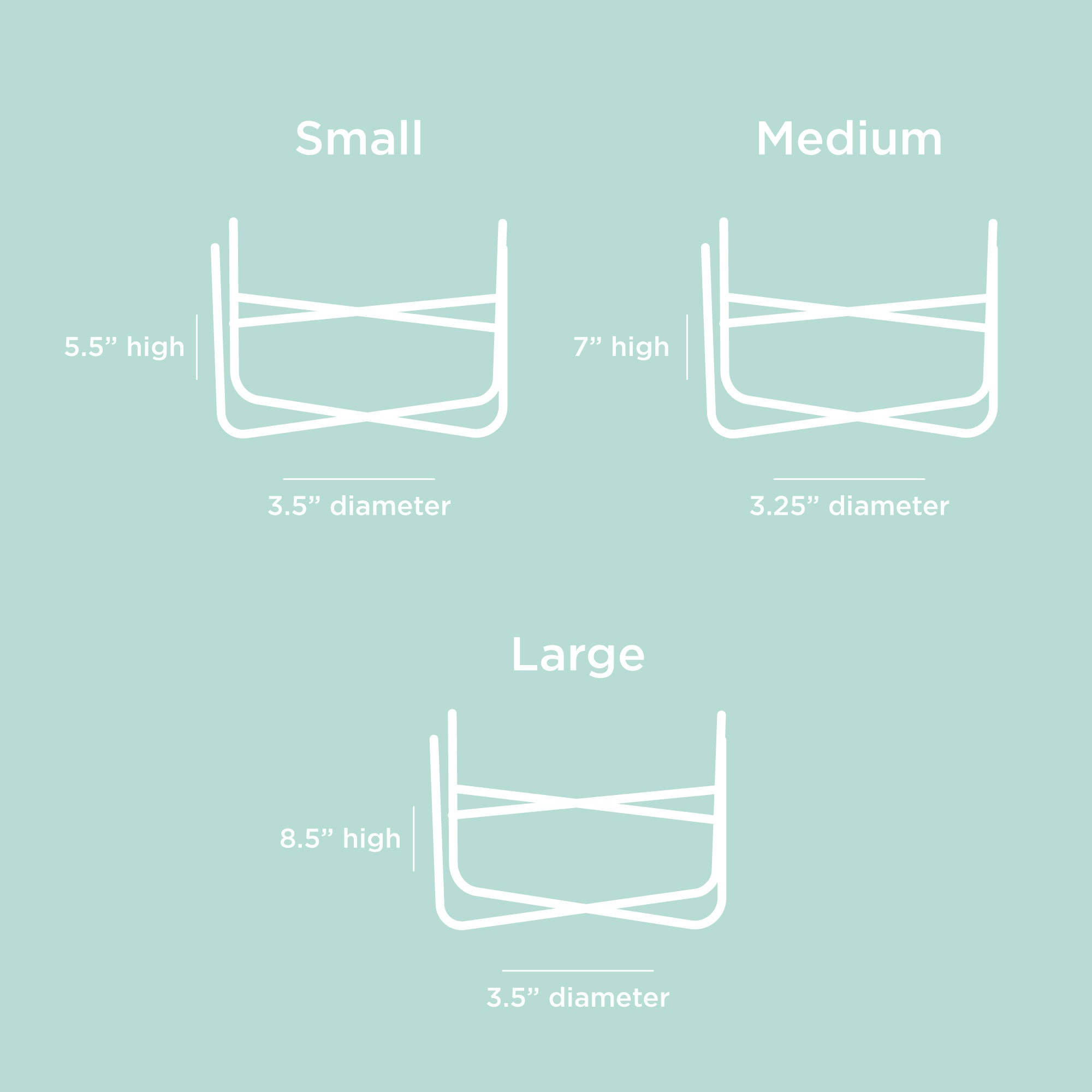 Simple Solid Dog Bowl Stand (Stand Only), Small (3.5"), Black