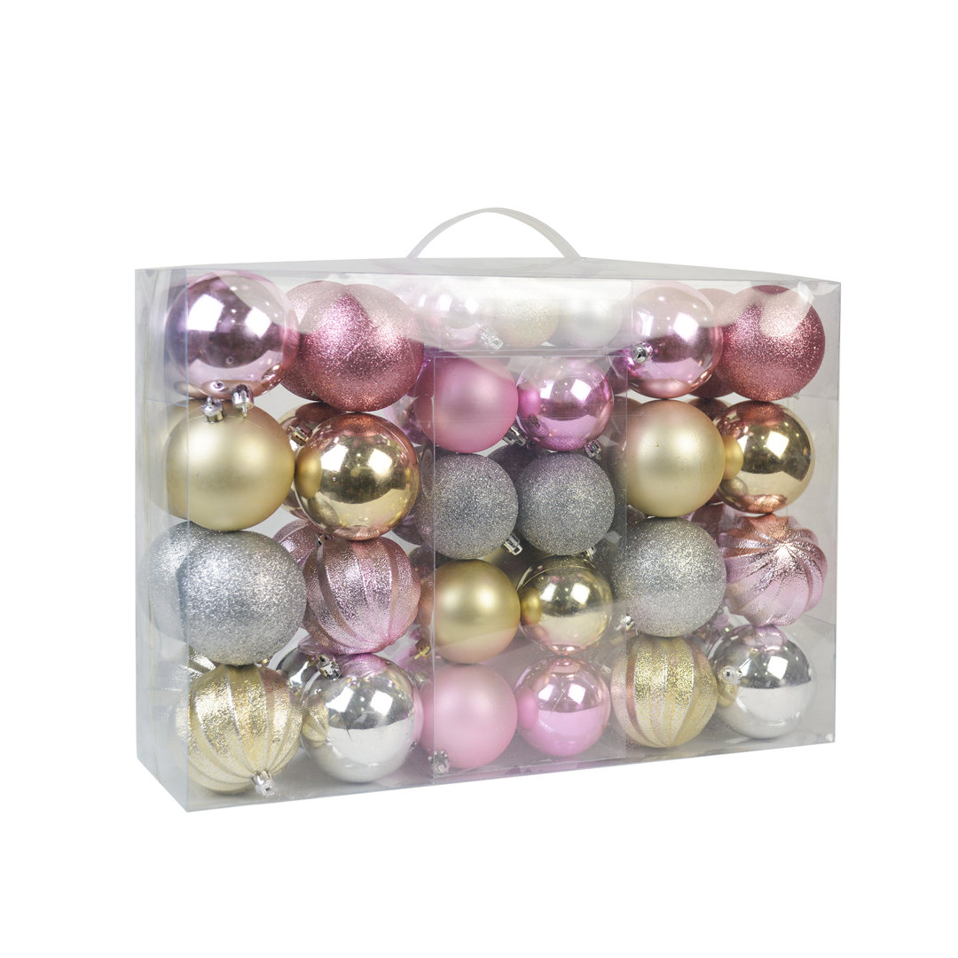 57 Piece Christmas Ball Ornament Set The Holiday Aisle®