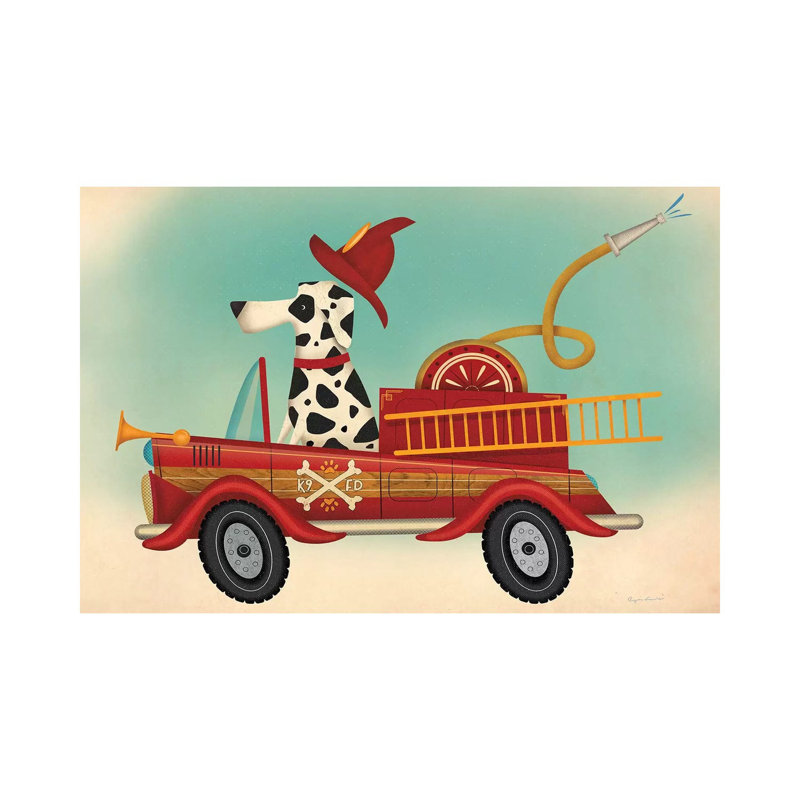 K9 Fire Department 1 Piece Wrapped Canvas Wall Art, 66.04 cm H x 45.72 cm W