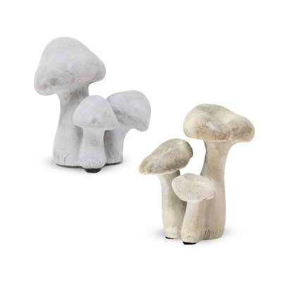 Concrete Mushroom Garden Statue Set