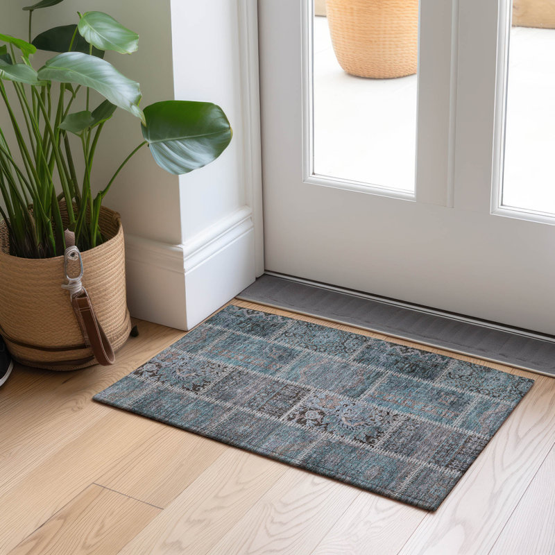 Patchwork Indoor / Outdoor Rug, Rectangle 1'8" x 2'6"