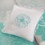 Ensemble de courtepointe en coton imprimé 6 pièces avec coussins décoratifs turquoise-108977432