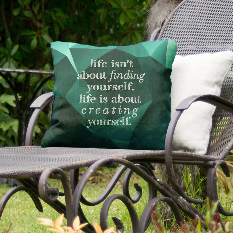 Coussin décoratif intérieur/extérieur vous permettant de créer vous-même, 16 po x 1 po, Vert