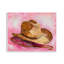 Plaque de cowboy chapeau sur rose, design par LSR Design Studio