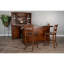Pemberly Row 78" Farmhouse Wood Bar Unit in Medium Brown