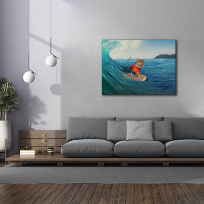  'Mouse Surfing' by John Hovenstine Canvas Wall Art, 54" x 40"