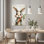 1Pc Pâques impression sur toile encadrée, lapin, carotte, peinture à l'huile réaliste de style art mural - prêt à accrocher - décor chrétien moderne, parfait pour la décoration de salon, chambre à coucher, bureau, maison religieuse, art biblique