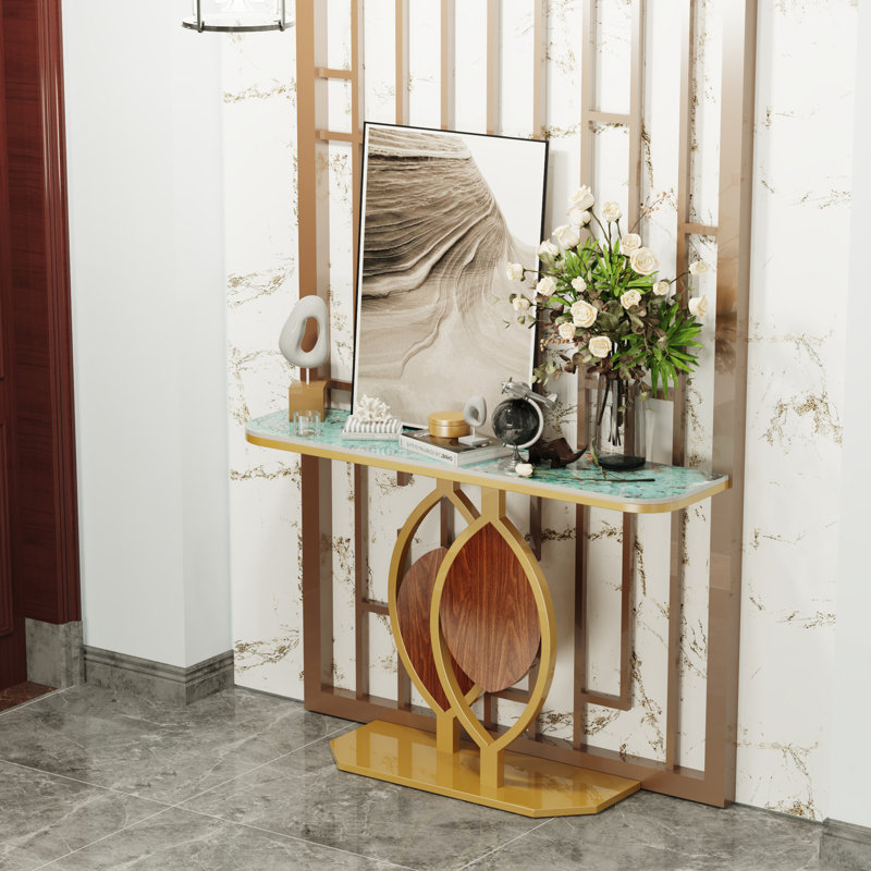 Hurdle 47.2'' Unfinished Stone Top Console Table