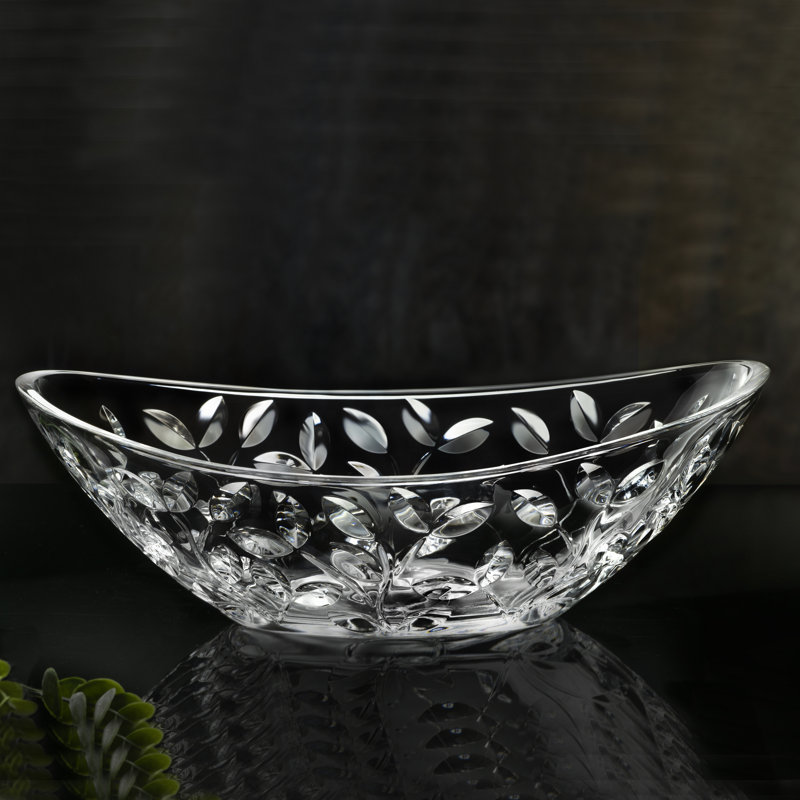 Bol décoratif en forme de fruits ovale en cristal
