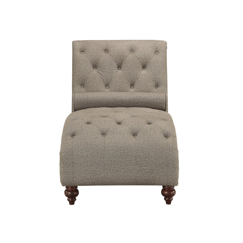 Chaise longue rembourrée Alcea, Polyester à 100 % de couleur brune, Noir
