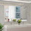 Miroir de salle de bain rectangulaire surdimensionné avec cadre argenté-1028933774-1028933768