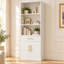 2-Piece Wall Mounted Display Cabinet and Sideboard Set with Open Shelves, Drawer and Cupboard Storage