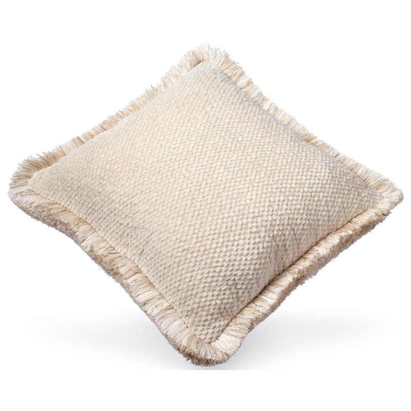 Africa Trimmed Fringed Throw Pillow
