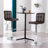 Swivel Upholstered Adjustable Height Counter Stool with Metal Frame-1301220607-1301209996