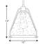 Luminaire suspendu à 1 lumière Propst-770293446