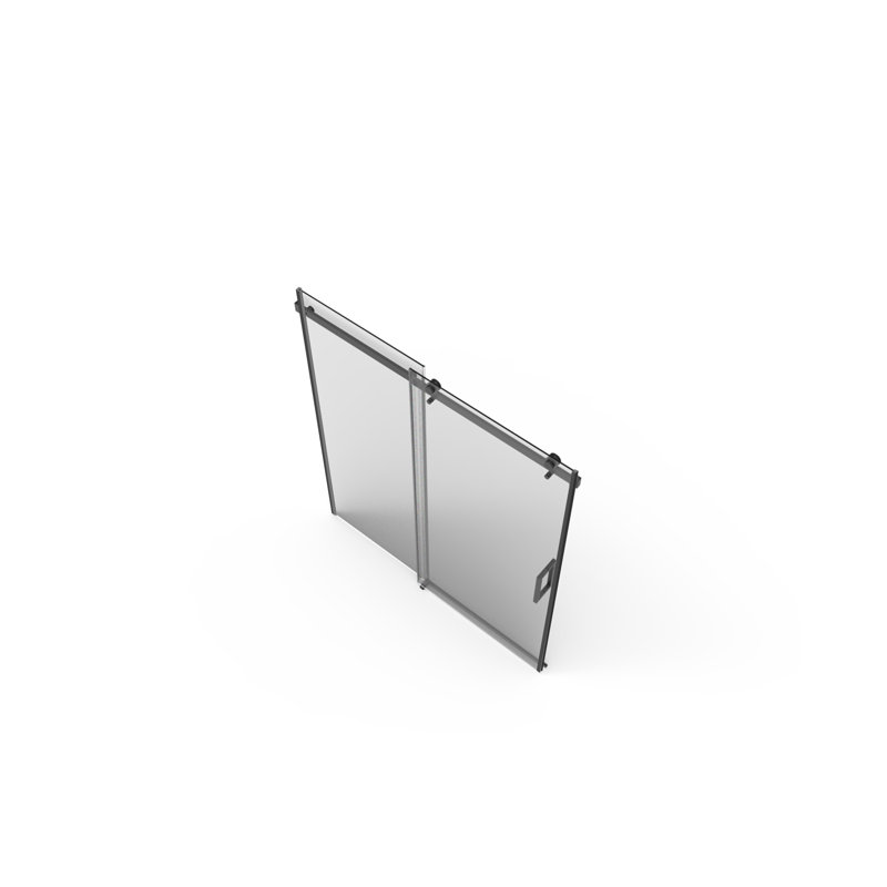Porte de douche sans cadre l 56 "-60" x H 70 ", Noir