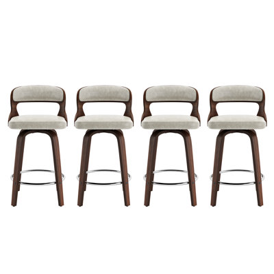 Tabouret de comptoir pivotant rembourré Edwards