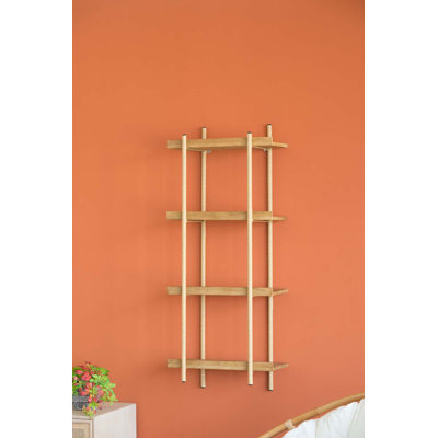 Borchardt 18.1'' W Solid Wood Shelving Unit