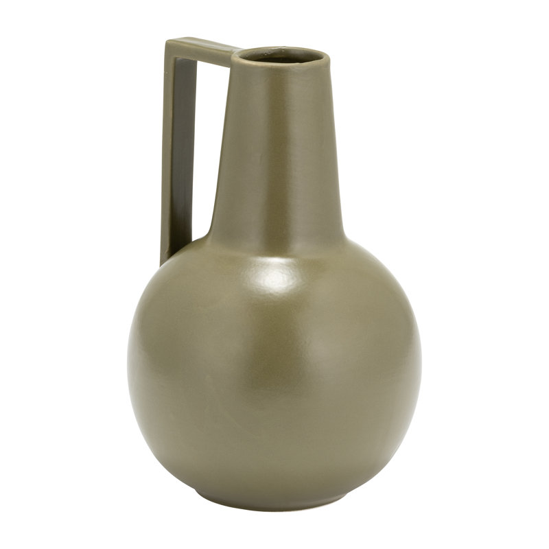 Moriarty 9'' Handmade Ceramic Table Vase, Green