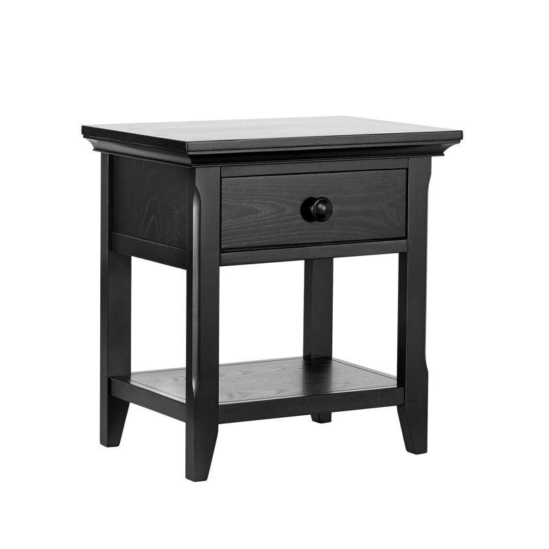 Table de chevet moderne Mid Century, Noir