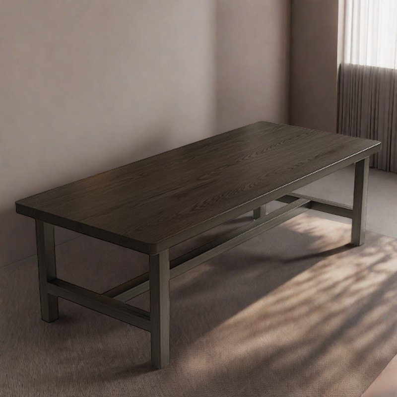 Table de salle à manger de style nordique en bois de frêne massif, H 29,5 po x L 70,8 po x l 33,4 po