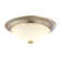 Pudsey Traditional Metal Flush Ceiling Light Fitting with Opal Glass Diffuser